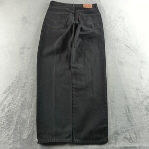 Vintage Levis 550 Jeans 32 (Fits 30x31) Black Faded Relaxed Wide Denim Baggy
